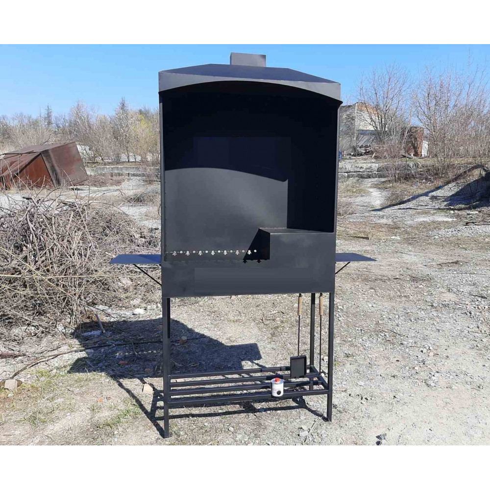 Мангал стаціонарний на 7 шампурів та пічкою
