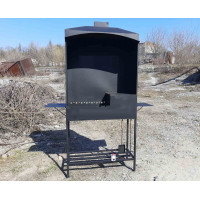 Мангал стационарный на 7 шампуров и печкой