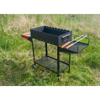 Мангал стаціонарний на 9 шампурів посилений