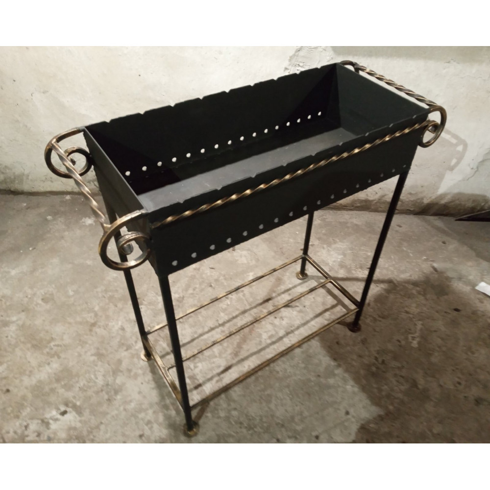 Мангал стаціонарний на 9 шапмурів, посилений