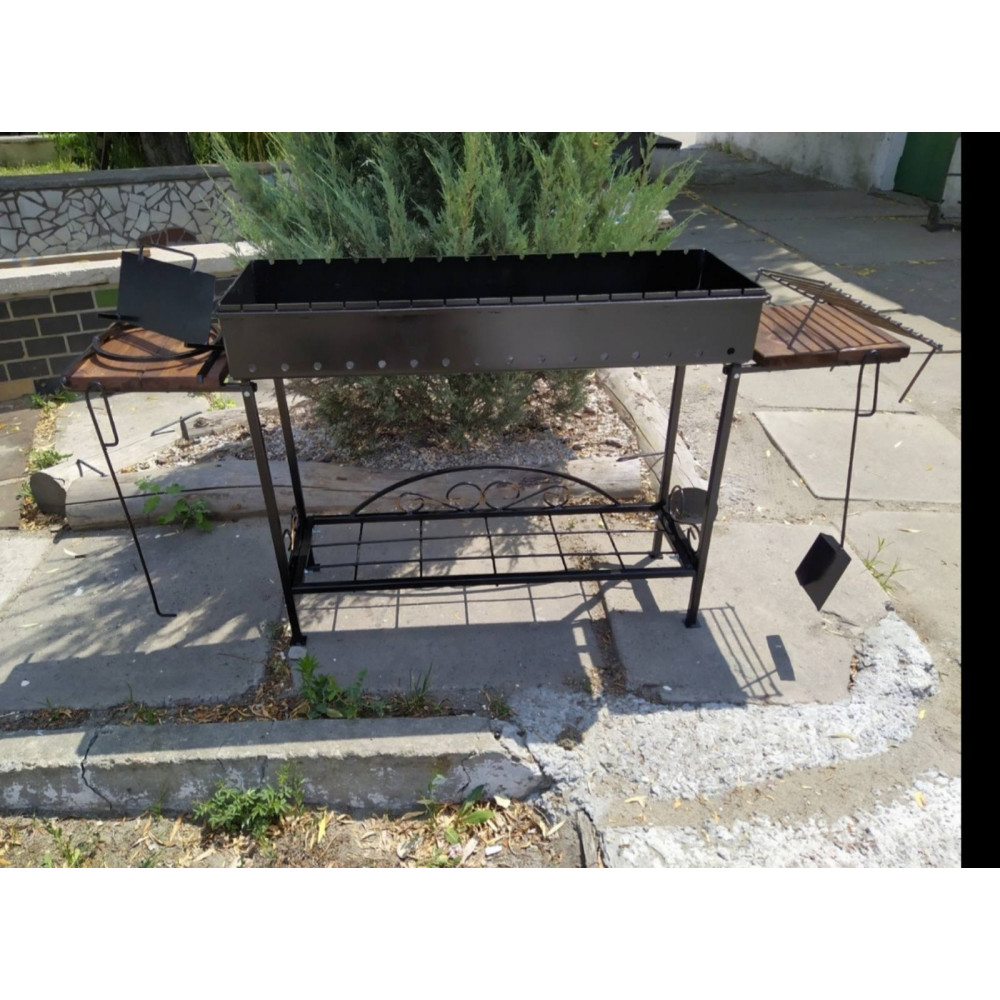 Мангал стаціонарний розбірний на 16 шампурів, 3 мм + ПОДАРУНОК