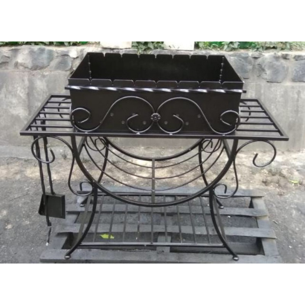 Мангал стаціонарний №1 на 7 шампурів + ПОДАРУНОК