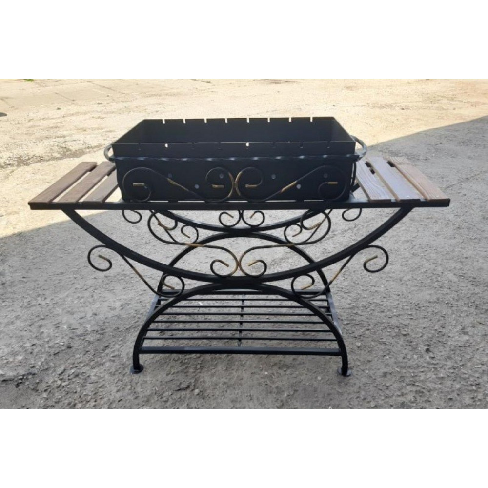 Мангал стаціонарний №3 на 8 шампурів + ПОДАРУНОК