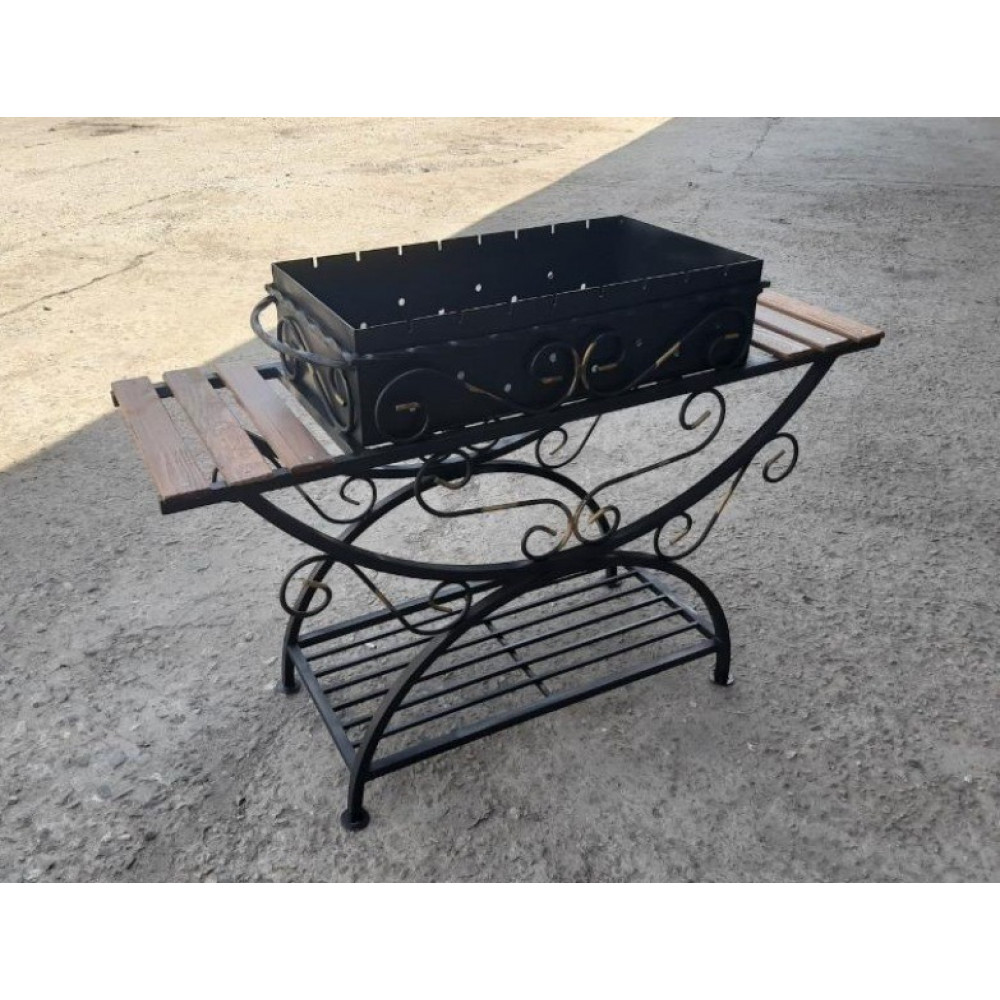 Мангал стаціонарний №3 на 8 шампурів + ПОДАРУНОК