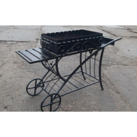 Мангал стационарный №4 на колесах со съемной жаровней