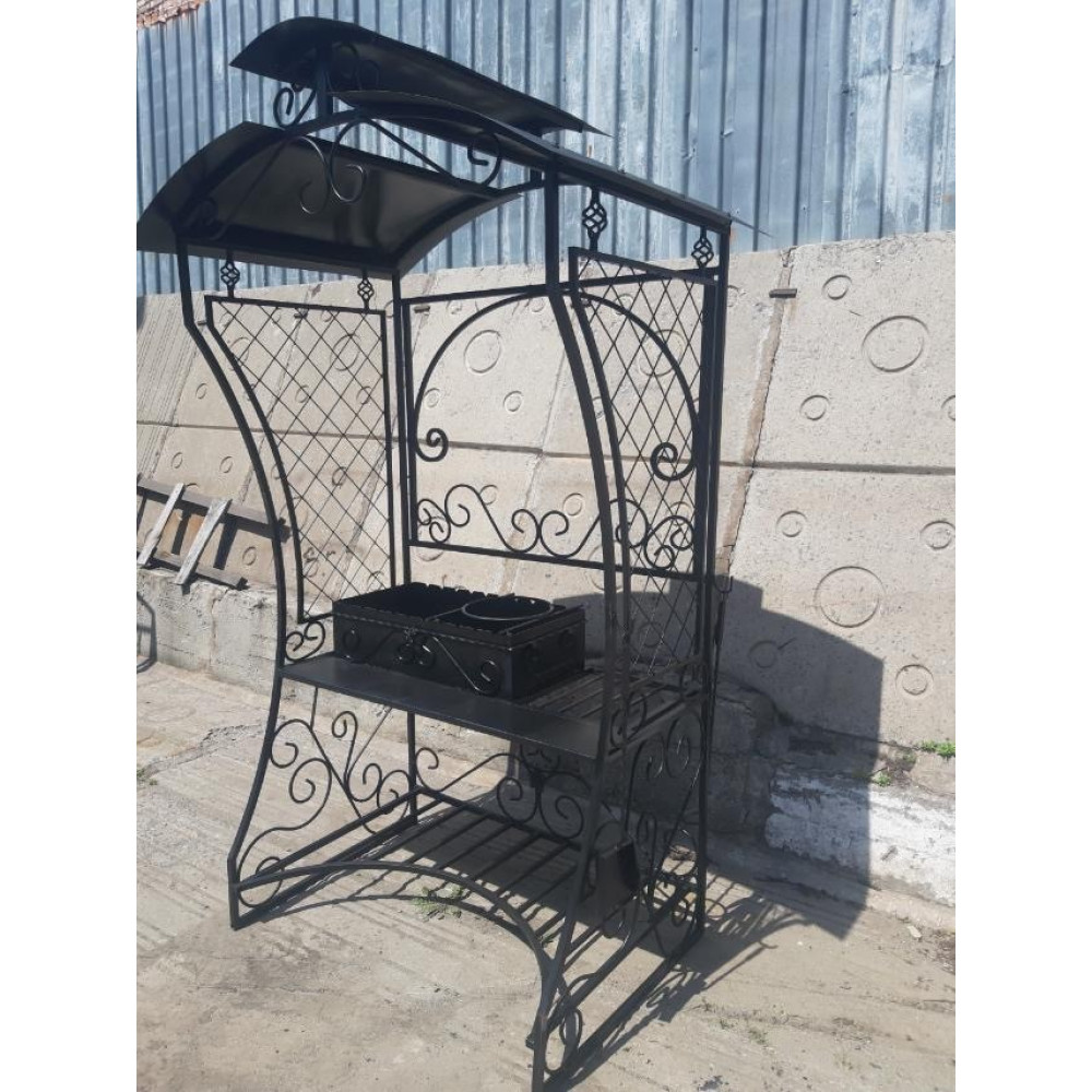 Мангал стаціонарний №88 на 9 шампурів + ПОДАРУНОК