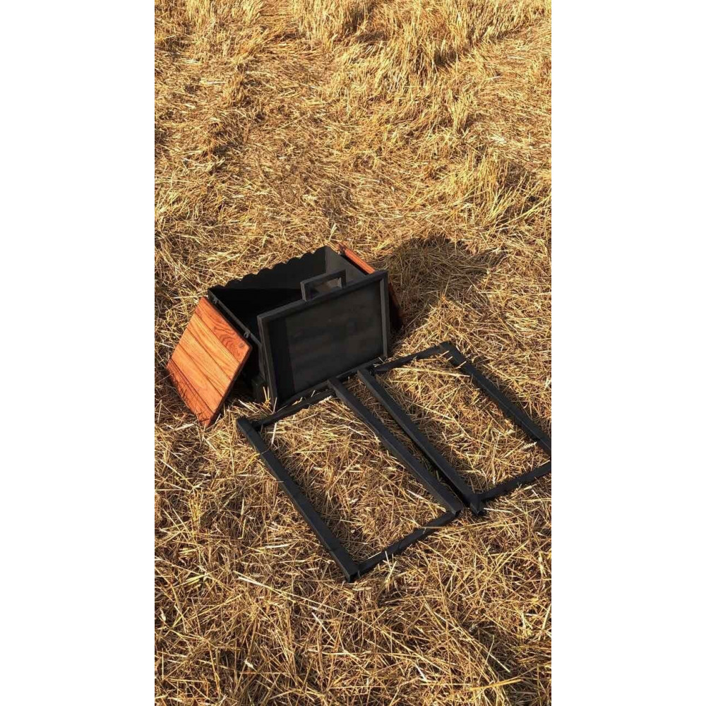 Мангал стаціонарно-розбірний 4 мм на 7 шампурів