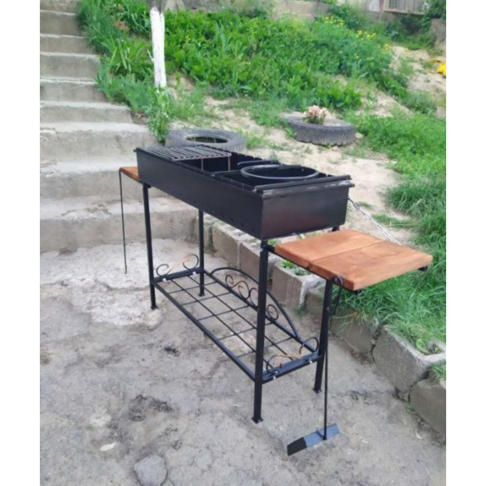 Мангал посилений 5 мм на 16 шампурів + ПОДАРУНОК