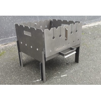 Мангал чемодан 2 мм в чехле на 6 шампуров