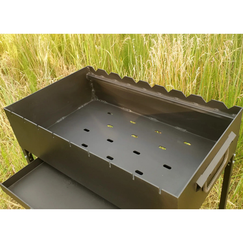 Мангал с зольником на 9 шампуром усиленный