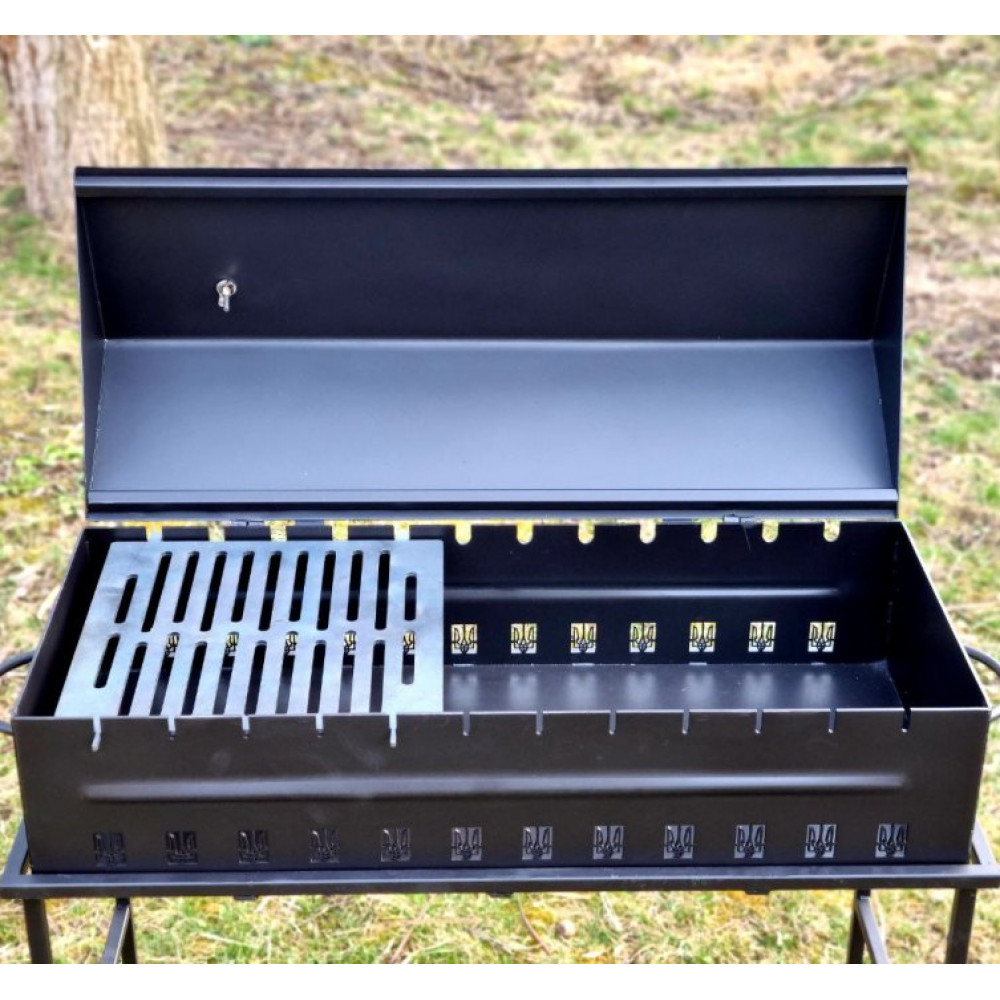 Мангал-барбекю 3 - 4 мм на 10 або 12 шампурів