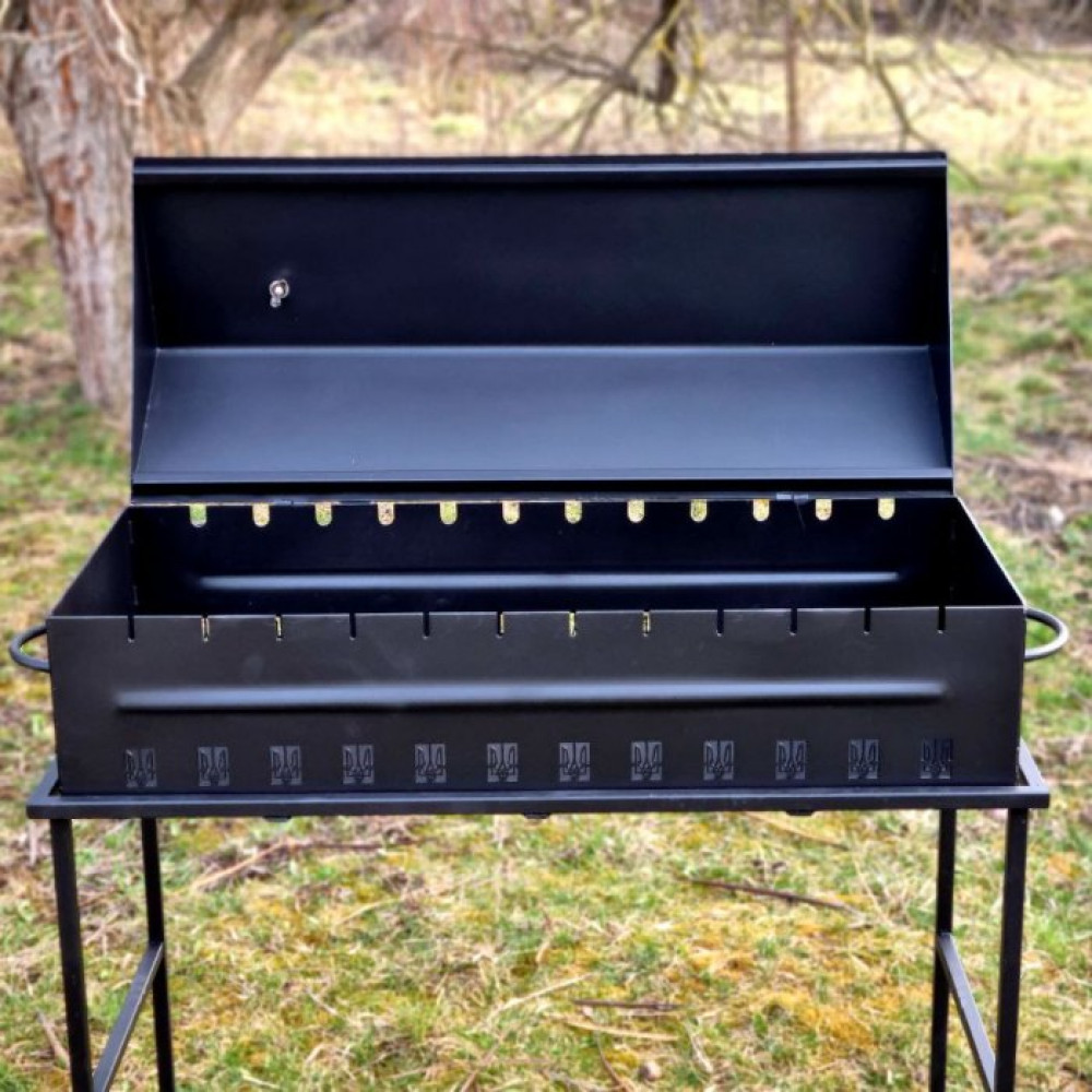 Мангал-барбекю 3 - 4 мм на 10 або 12 шампурів