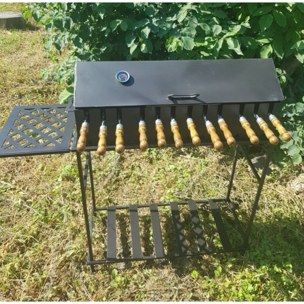 Мангал-барбекю 3 мм АВТОМАТИЧНИЙ на 10 або 12 шампурів