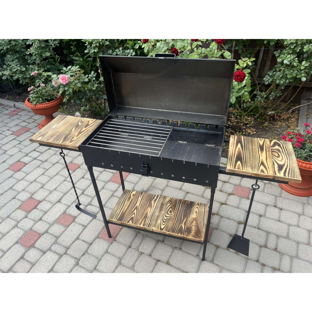Мангал-барбекю 3 мм з кришкою та решіткою-гриль