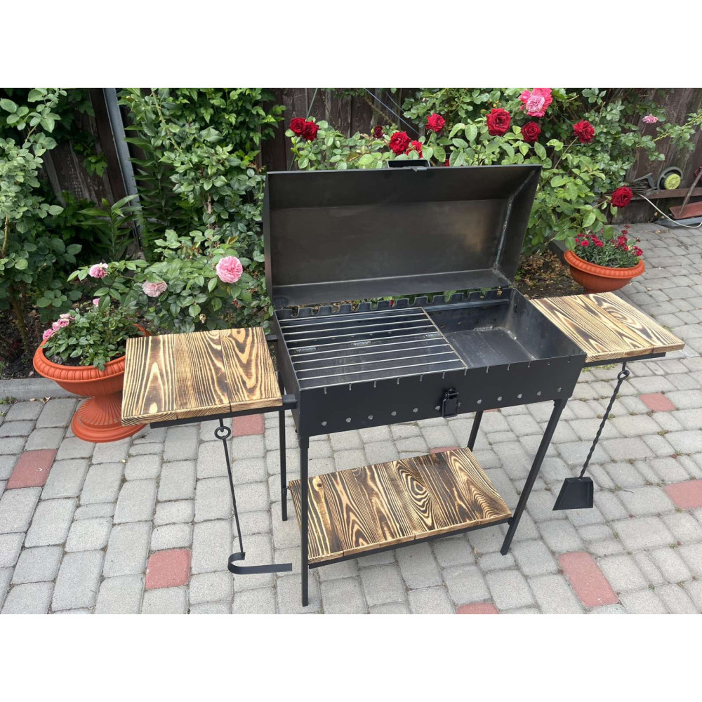 Мангал-барбекю 3 мм з кришкою та решіткою-гриль