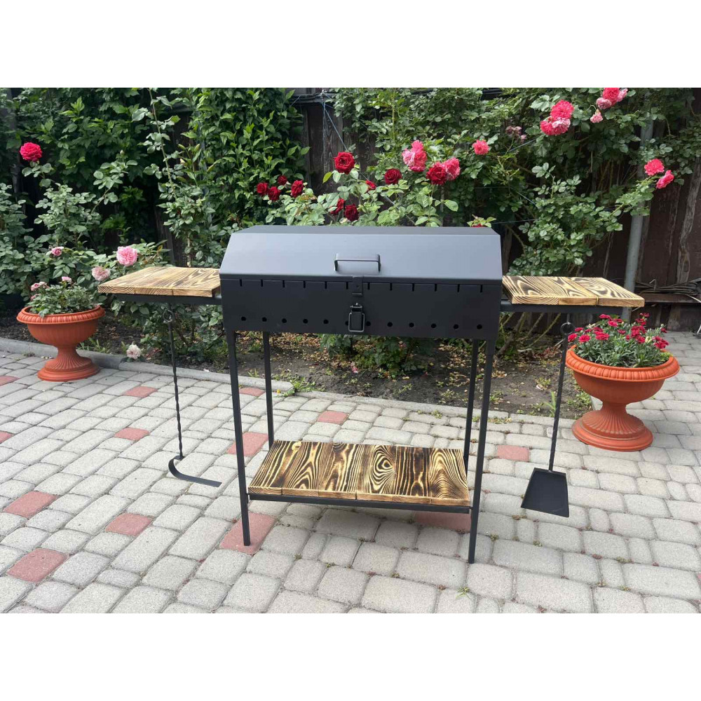 Мангал-барбекю 3 мм з кришкою та решіткою-гриль