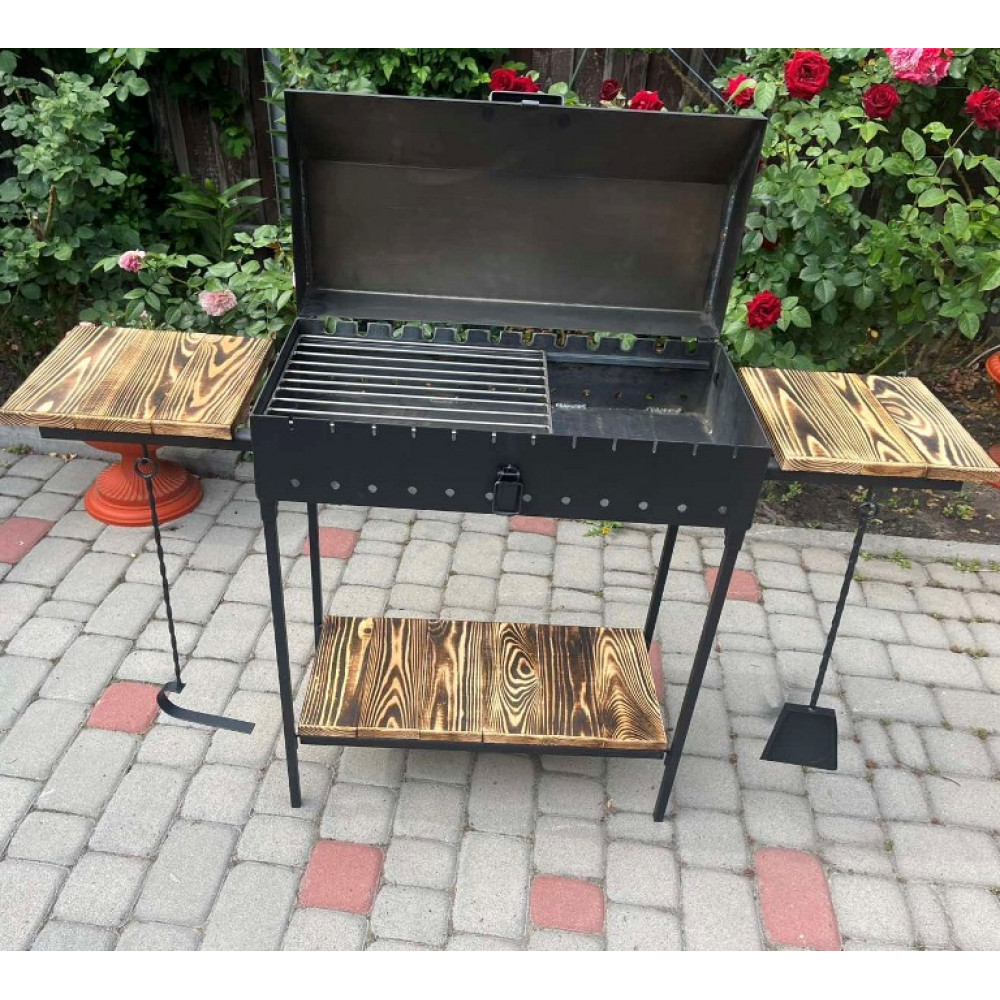 Мангал-барбекю 3 мм з кришкою та решіткою-гриль