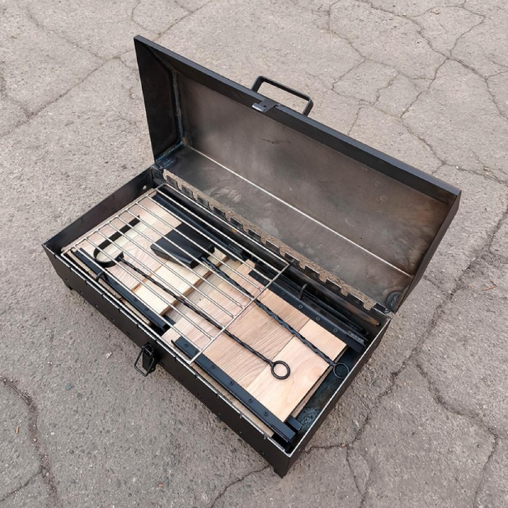 Мангал-барбекю 3 мм з кришкою та решіткою-гриль