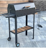 Мангал-барбекю 4 мм с усилением на 8 шампуров с решеткой-гриль