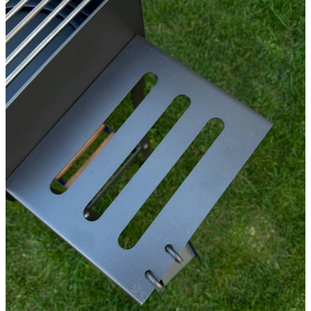 Мангал-барбекю 4 мм с усилением на 8 шампуров с решеткой-гриль