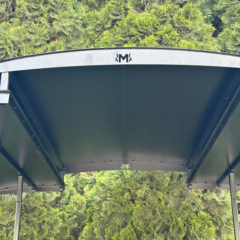 Мангал-барбекю 4 мм на 12 шампурів з дахом