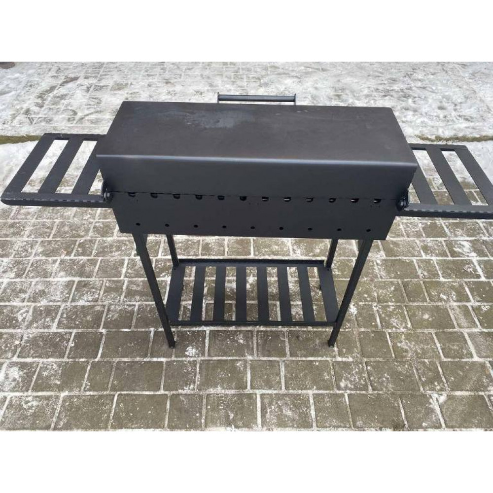 Мангал-барбекю 4 мм на 12 шампурів з решіткою та підставкою під казан
