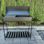 Мангал-барбекю 4 мм на 15 шампурів з решіткою-гриль