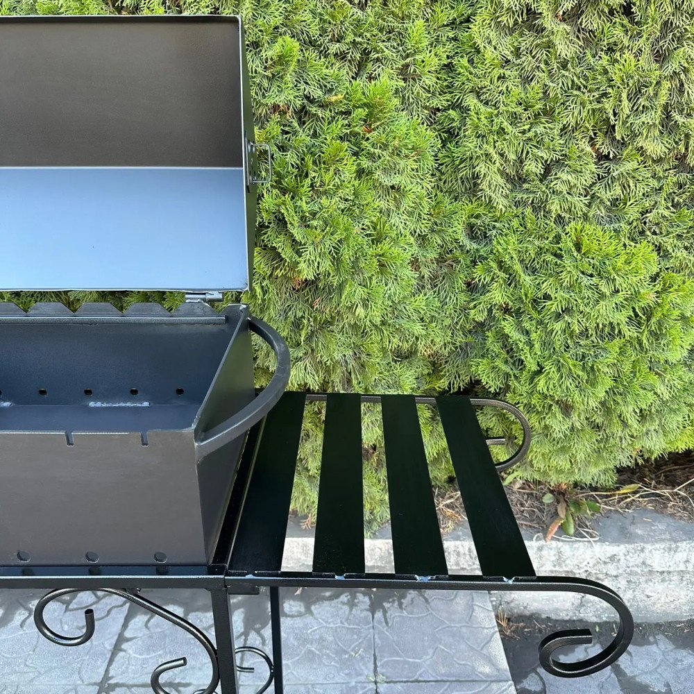 Мангал-барбекю 4 мм на 15 шампурів з решіткою-гриль