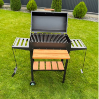 Мангал-барбекю 4 мм на 8 шампурів з решіткою (посилений)