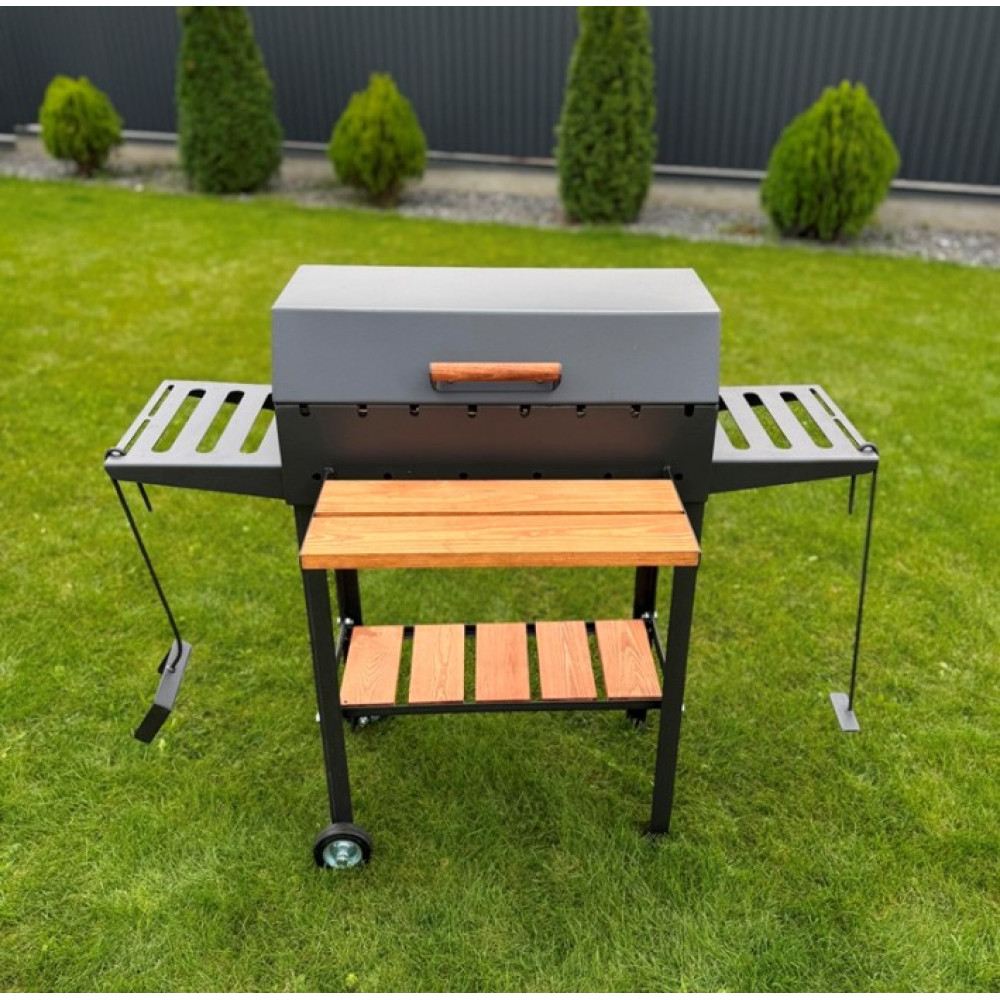 Мангал-барбекю 4 мм на 8 шампуров с решеткой (усиленный)