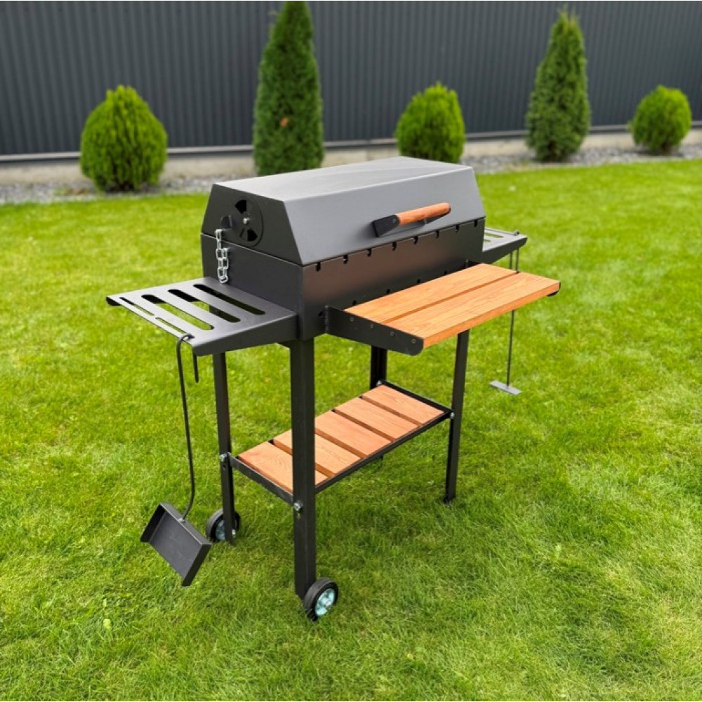 Мангал-барбекю 4 мм на 8 шампуров с решеткой (усиленный)