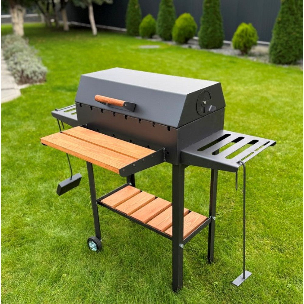 Мангал-барбекю 4 мм на 8 шампуров с решеткой (усиленный)