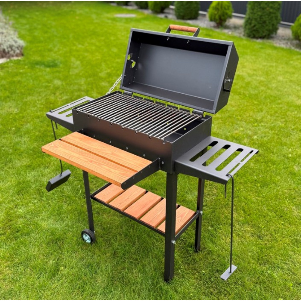 Мангал-барбекю 4 мм на 8 шампуров с решеткой (усиленный)