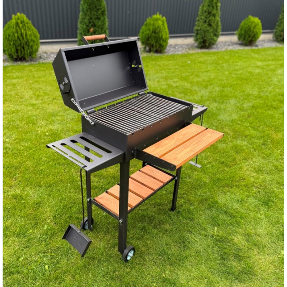 Мангал-барбекю 4 мм на 8 шампуров с решеткой (усиленный)