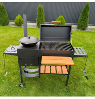 Мангал-барбекю 4 мм с печкой и решеткой-гриль (усиленный)