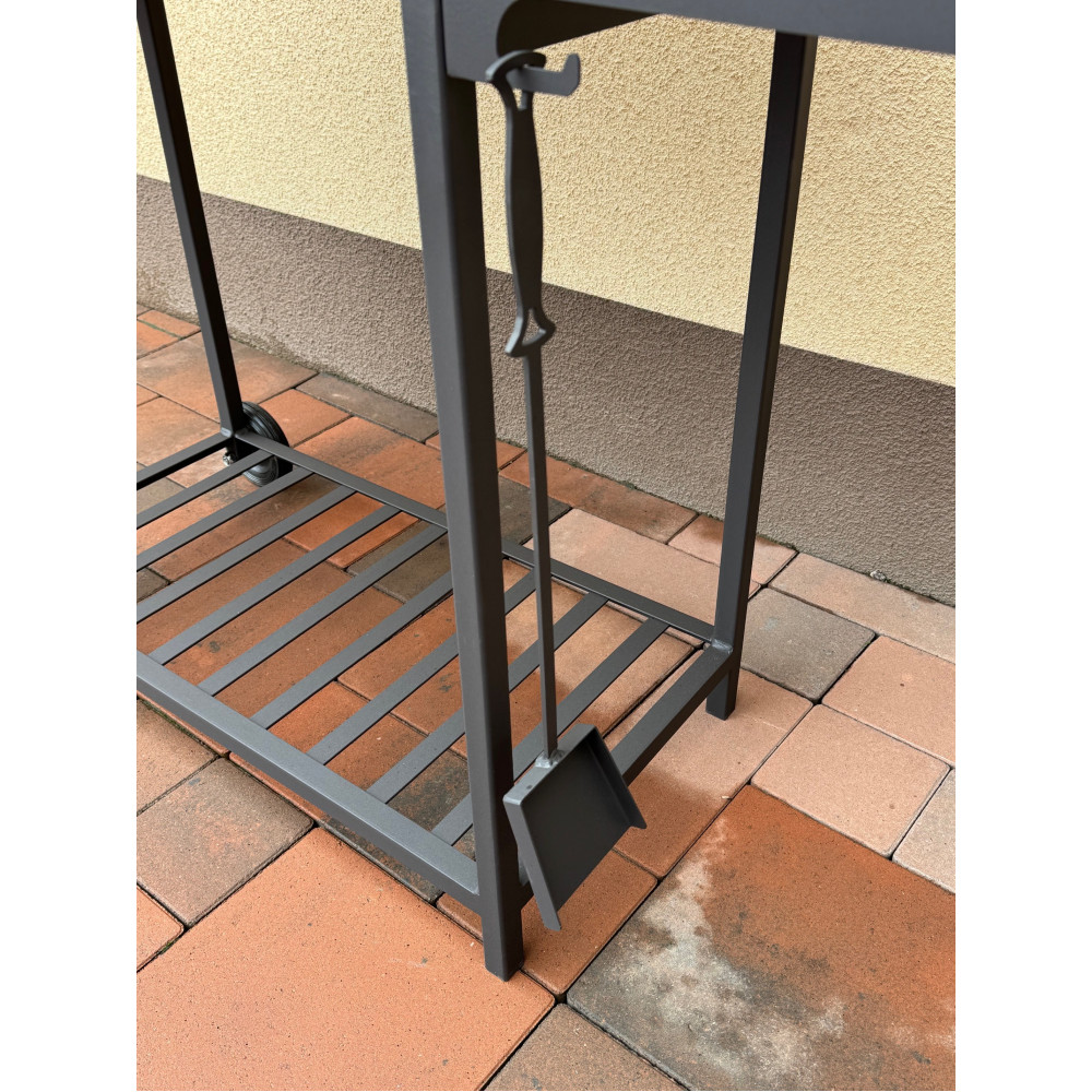 Мангал-барбекю 4 мм посилений на 11 шампурів з термометром, решіткою-гриль та підставкою під казан