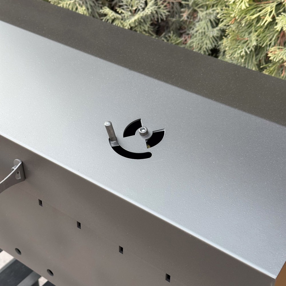 Мангал-барбекю 4 мм посилений на 12 шампурів з термометром