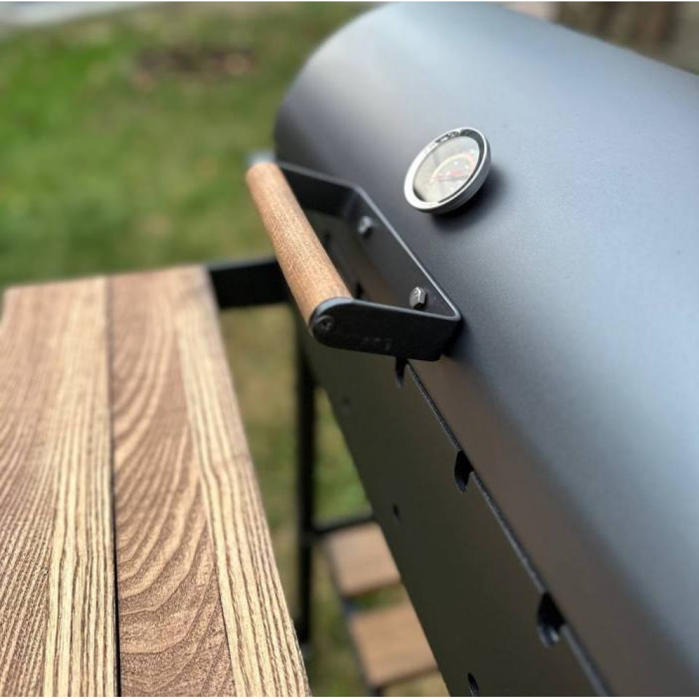 Мангал-барбекю 4 мм усиленный на 8 шампуров с термометром