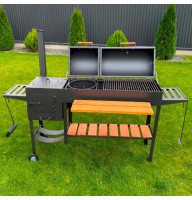 Мангал-барбекю 5 мм с печкой на 13 шампуров (усиленный)