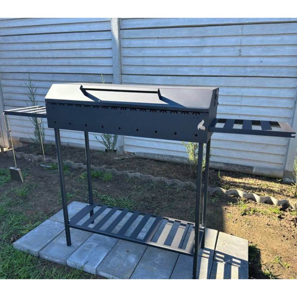 Мангал-барбекю 5 мм на 16 шампурів з решіткою та підставкою під казан