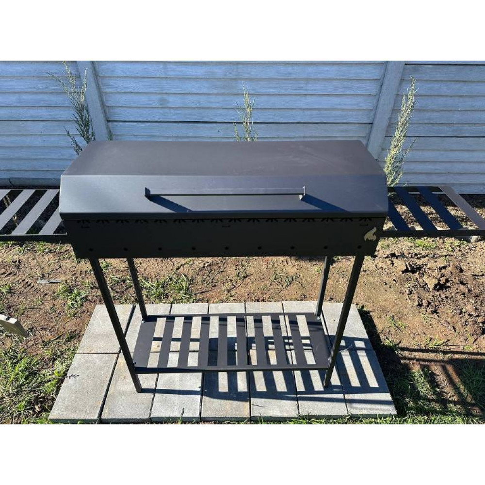 Мангал-барбекю 5 мм на 16 шампурів з решіткою та підставкою під казан