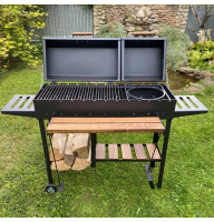 Мангал-барбекю 5 мм усиленный на 13 шампуров с дровнице и двумя крышками