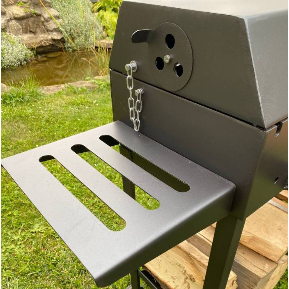 Мангал-барбекю 5 мм усиленный на 13 шампуров с дровнице и двумя крышками