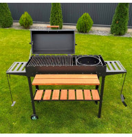 Мангал-барбекю 5 мм усиленный с подставкой под казан на 13 шампуров