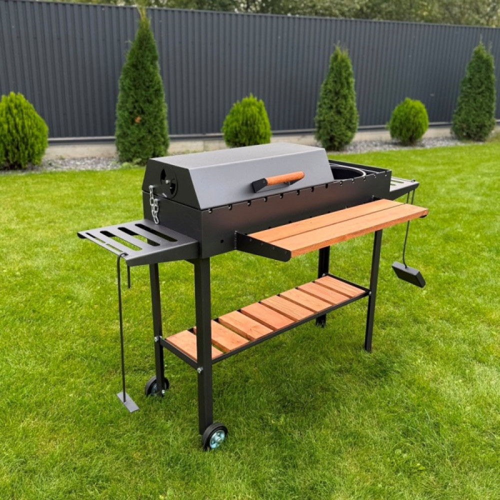 Мангал-барбекю 5 мм посилений з підставкою під казан на 13 шампурів