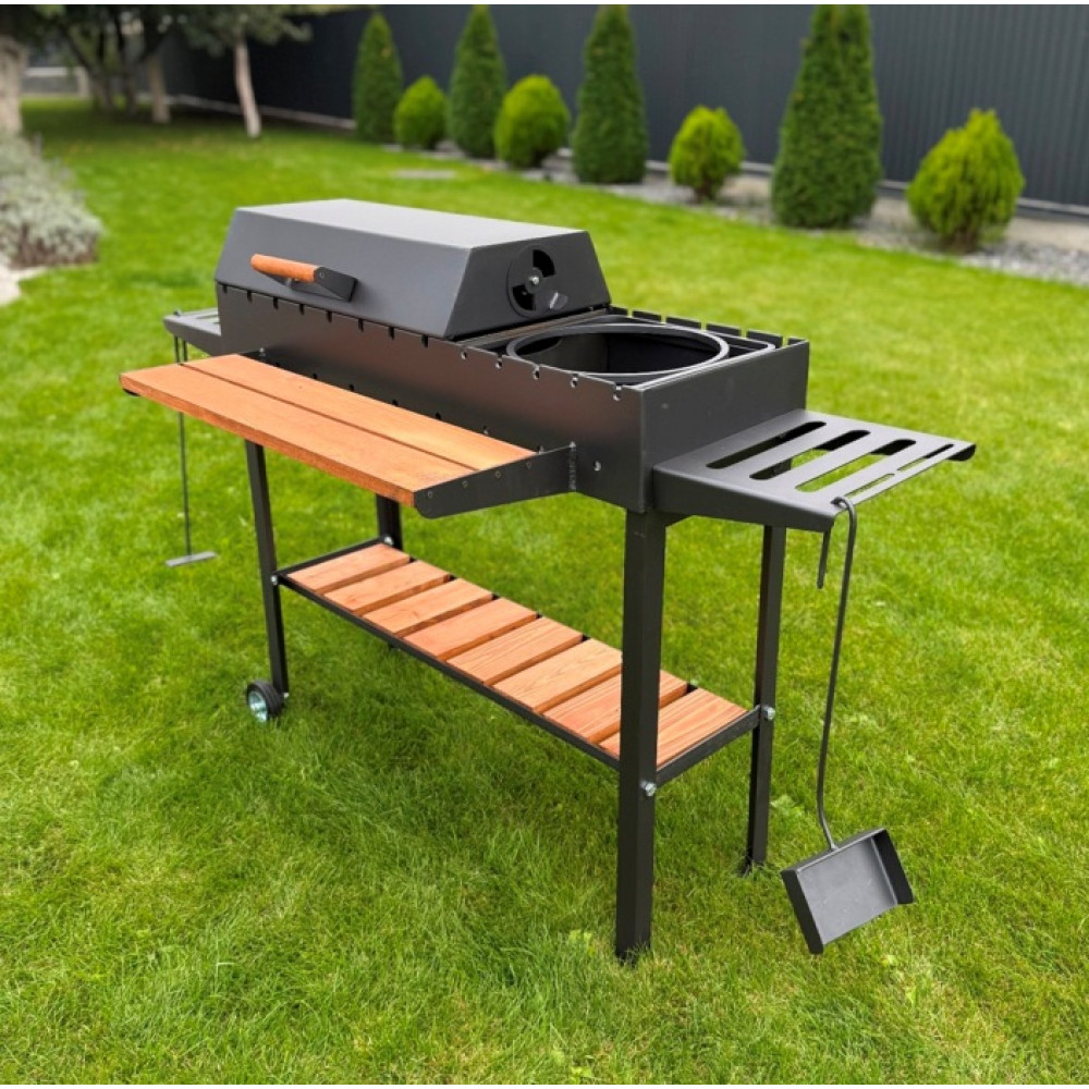 Мангал-барбекю 5 мм посилений з підставкою під казан на 13 шампурів