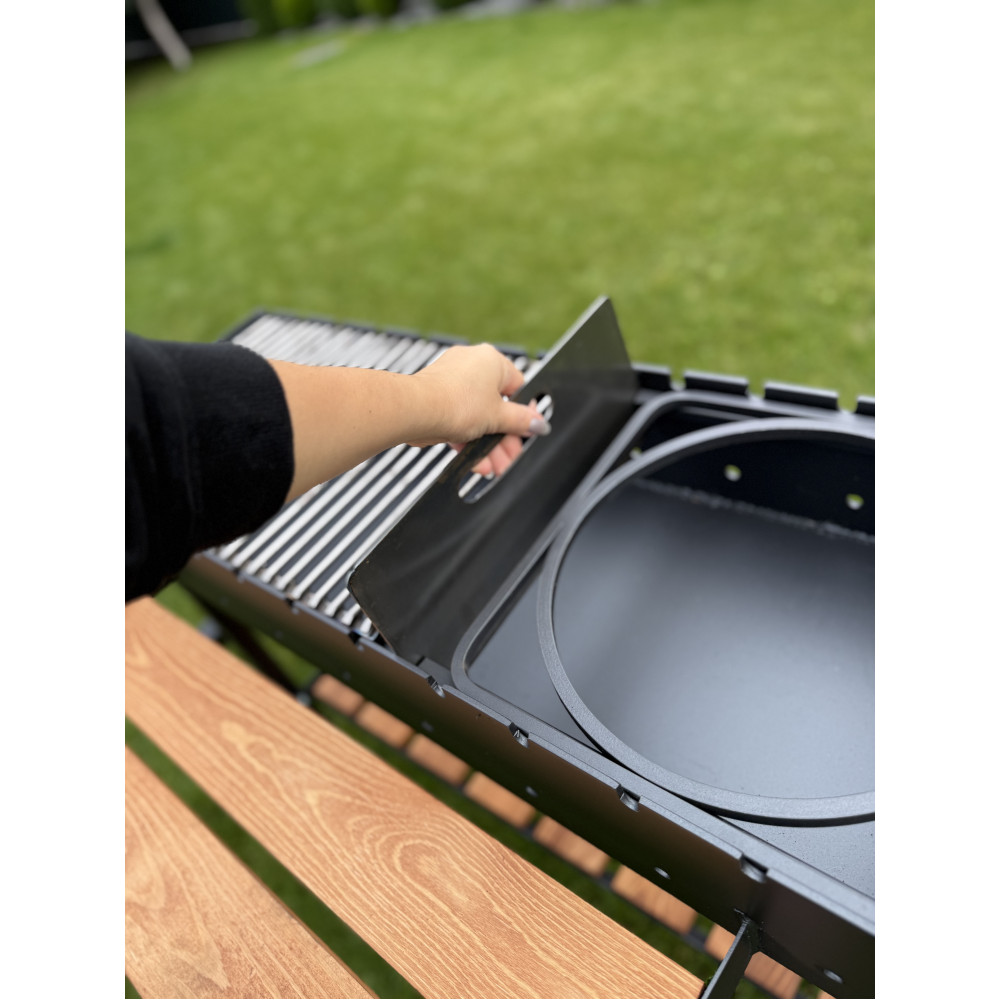 Мангал-барбекю 5 мм посилений з підставкою під казан на 13 шампурів