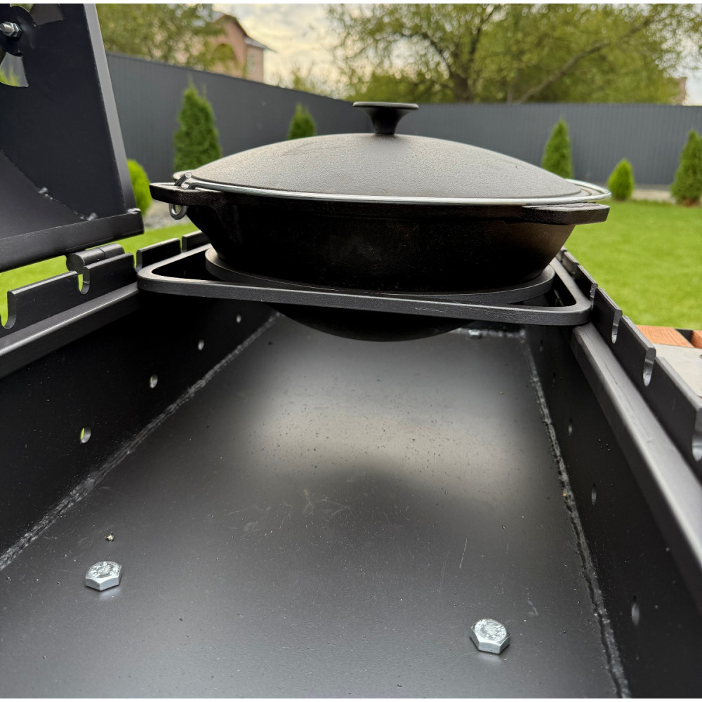 Мангал-барбекю 5 мм посилений з підставкою під казан на 13 шампурів