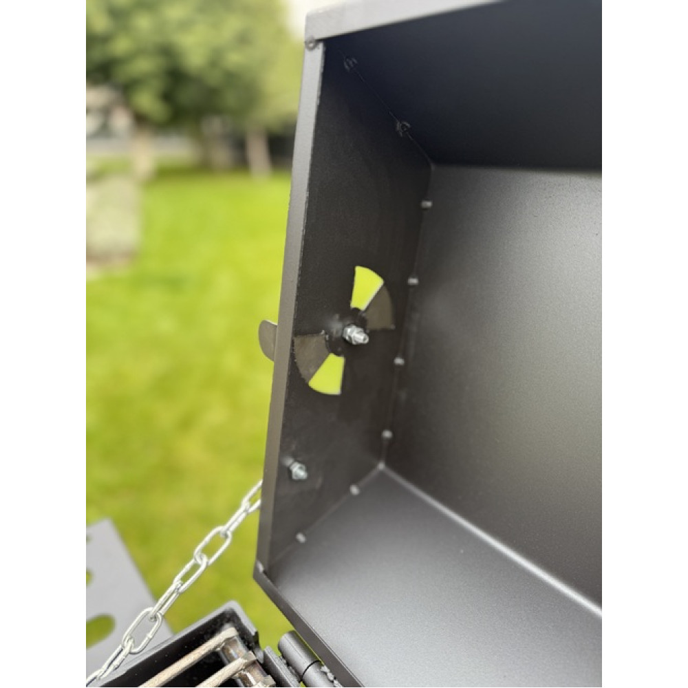 Мангал-барбекю 5 мм посилений з решіткою, підставкою під казан та двома кришками