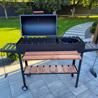 Мангал-барбекю 5 мм посилений на 13 шампурів з підставкою під казан та решіткою-гриль